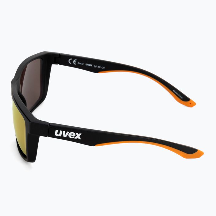 Uvex Lgl 50 CV schwarz matt/verspiegelt champagner Sonnenbrille 53/3/008/2297 4