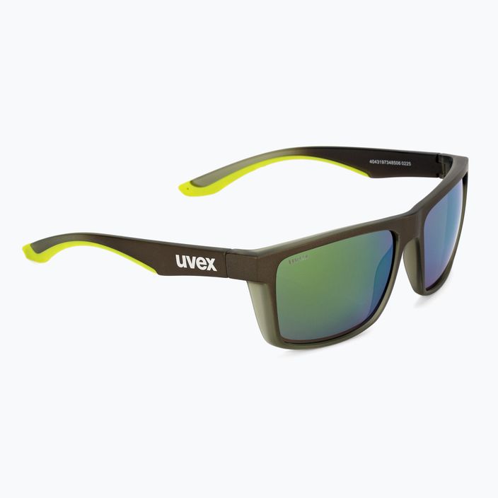 Uvex Lgl 50 CV oliv-matt/grün verspiegelte Sonnenbrille 53/3/008/7795
