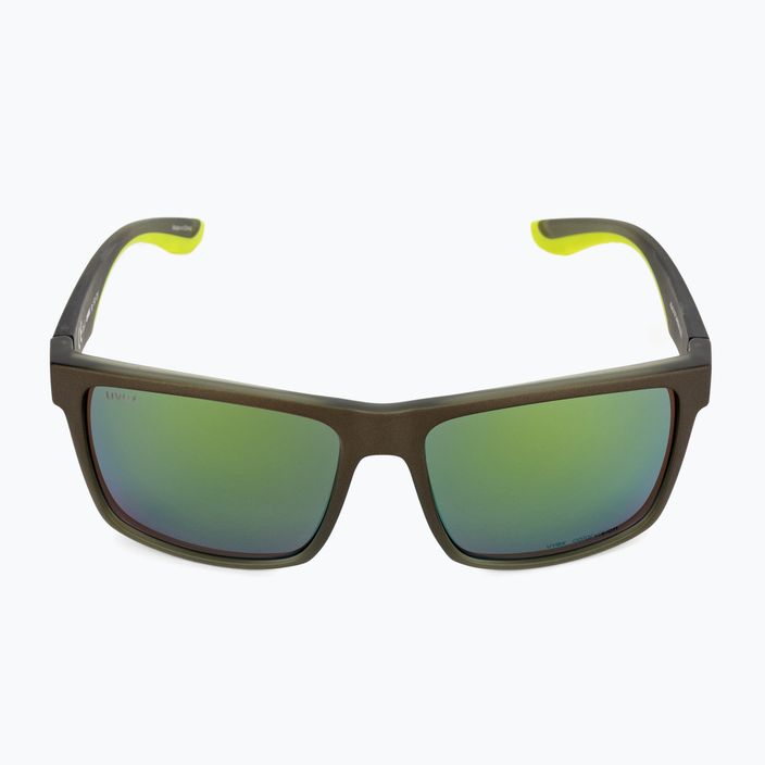 Uvex Lgl 50 CV oliv-matt/grün verspiegelte Sonnenbrille 53/3/008/7795 3