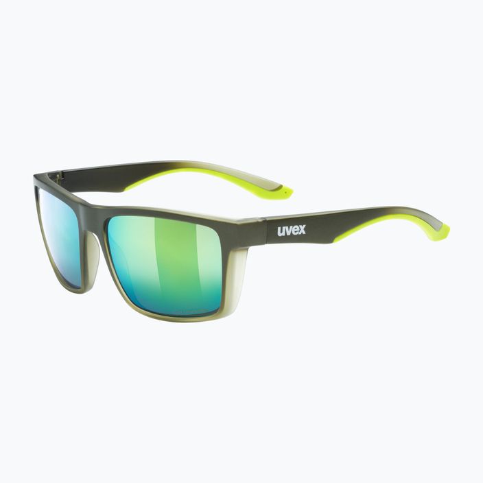 Uvex Lgl 50 CV oliv-matt/grün verspiegelte Sonnenbrille 53/3/008/7795 5