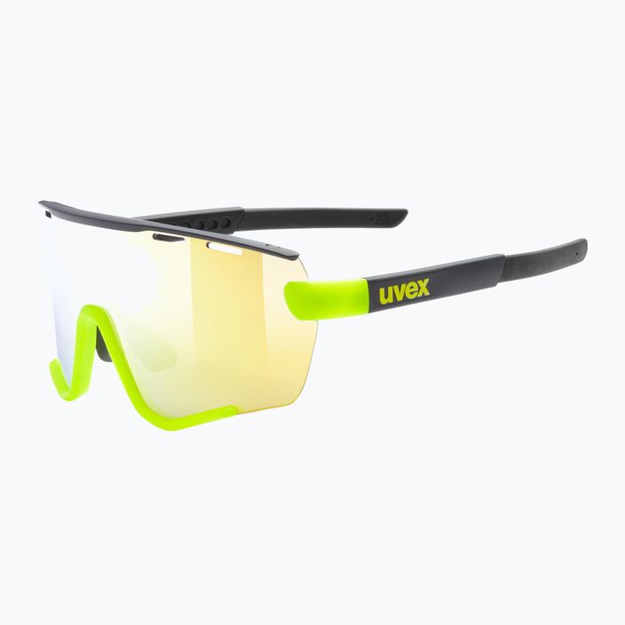UVEX Sportstyle 236 Set schwarz gelb matt/gelb verspiegelt Sonnenbrille