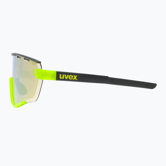 UVEX Sportstyle 236 Set schwarz gelb matt/gelb verspiegelt Sonnenbrille 5