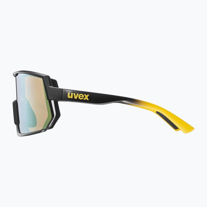 UVEX Sportstyle 235 sunbee schwarz matt/verspiegelt gelb Fahrradbrille 53/3/003/2616 3