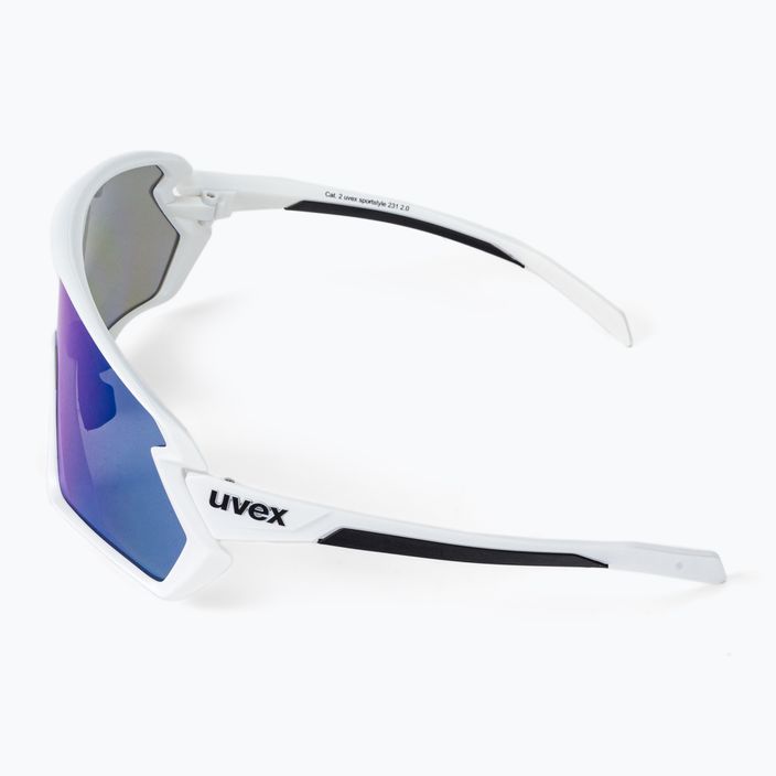 UVEX Sportstyle 231 2.0 weiß matt/verspiegelt blau Fahrradbrille 53/3/026/8806 4