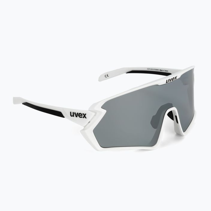 Fahrradbrille UVEX Sportstyle 231 2.0 Set weiß schwarz matt/verspiegelt silber 53/3/027/8216