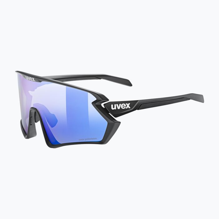 UVEX Sportstyle 231 2.0 P schwarz matt/verspiegelt blau Fahrradbrille 53/3/029/2240 5
