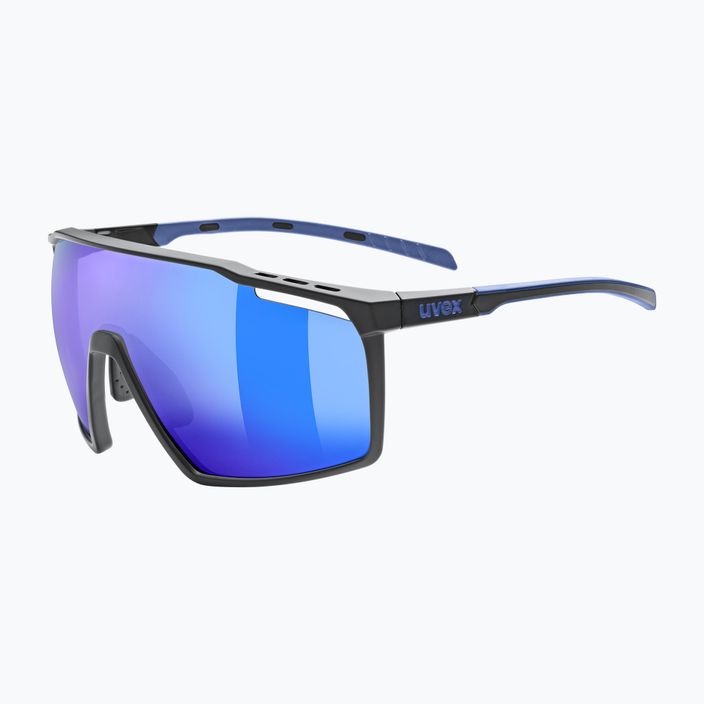 UVEX Mtn Perform schwarz blau matt/verspiegelt blau Sonnenbrille 53/3/039/2416 5
