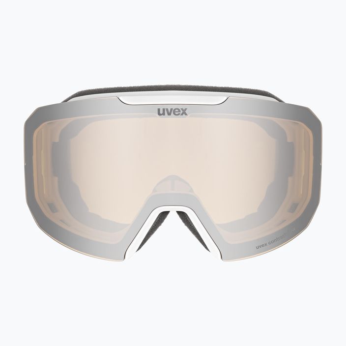 UVEX Evidnt Attract CV S2 Skibrille weiß matt/verspiegelt silber/contr gelb/klar 2