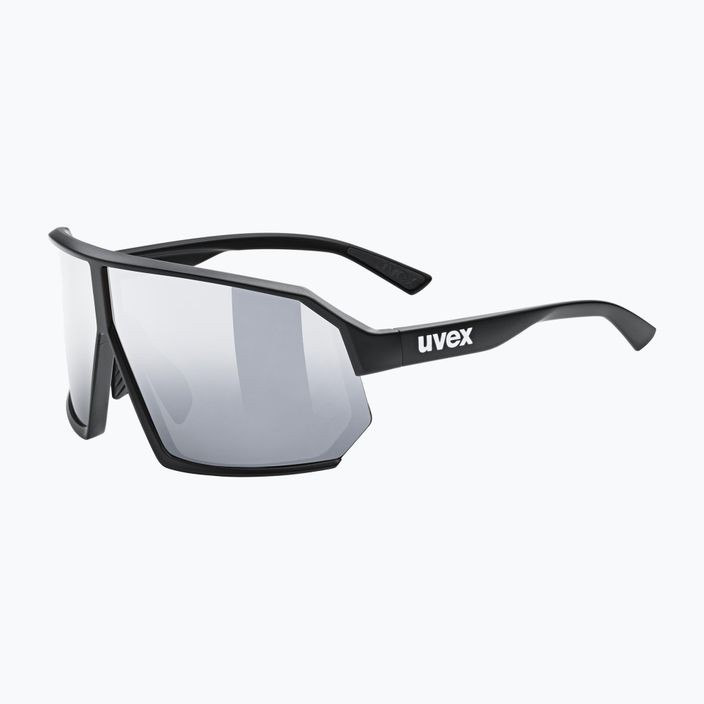 UVEX Sportstyle 237 schwarz matt/verspiegelt silberne Sonnenbrille