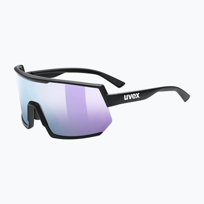 UVEX Sportstyle 235 schwarz matt/verspiegelt lavendel Sonnenbrille