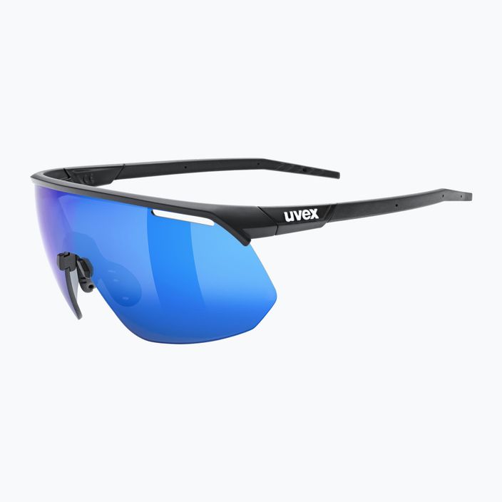 UVEX Pace One schwarz matt/verspiegelt blau Sonnenbrille