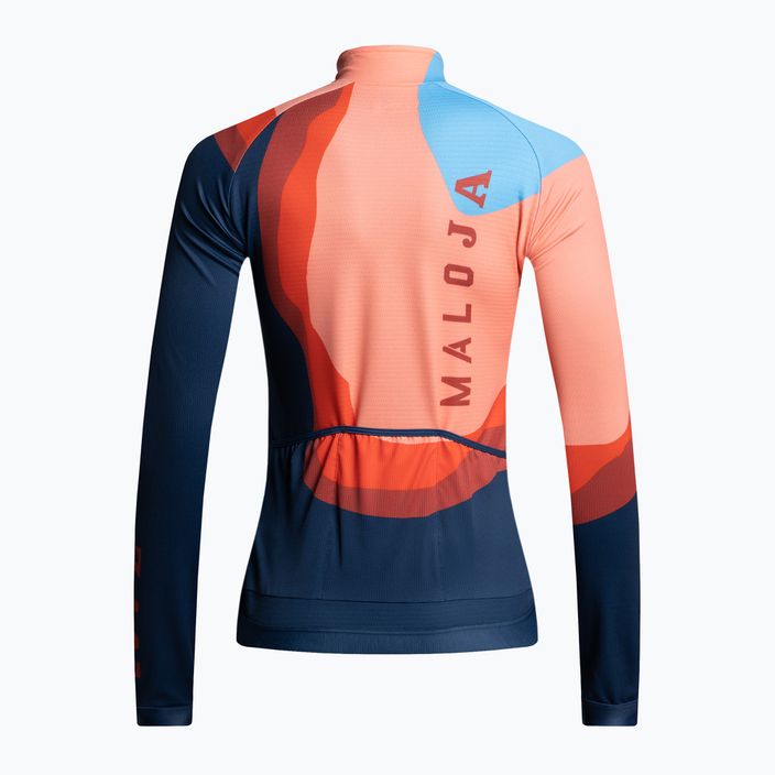 Damen Radfahren Sweatshirt Maloja AmiataM 1/1 orange und marineblau 35170 2