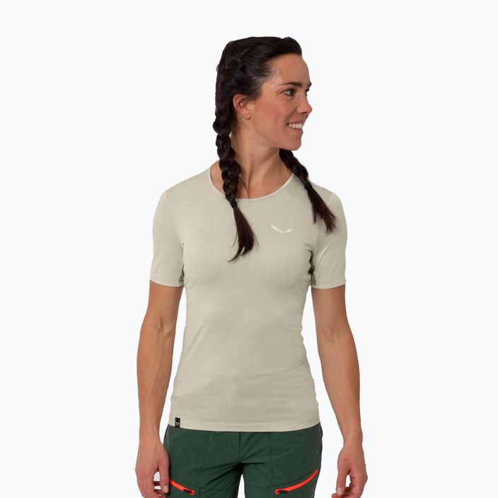 Salewa Puez Graphic 2 Dry Damen-Trekking-Shirt beige 00-0000027400
