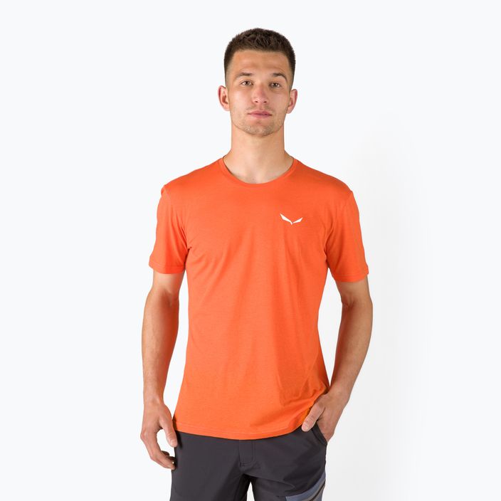 Herren Salewa Alpine Hanf Logo Trekking-T-Shirt orange 00-0000028132
