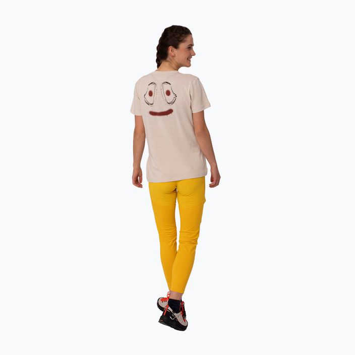 Salewa Lavaredo Hanf Druck Frauen Klettern T-Shirt beige 00-0000028368 2