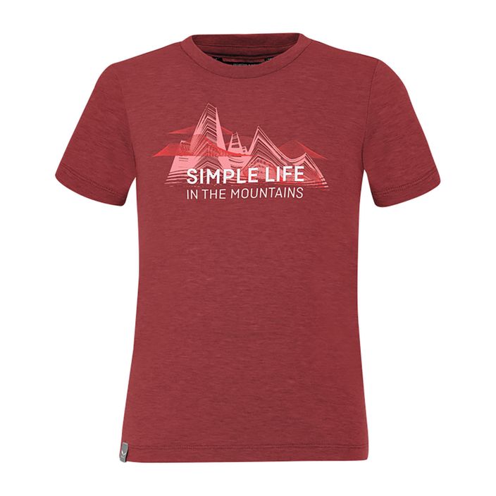 Salewa Simple Life Dry Kinder-Trekking-Shirt rot 00-0000027774 2