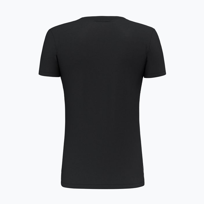 Salewa Damen-T-Shirt Solid Dry schwarz out 2