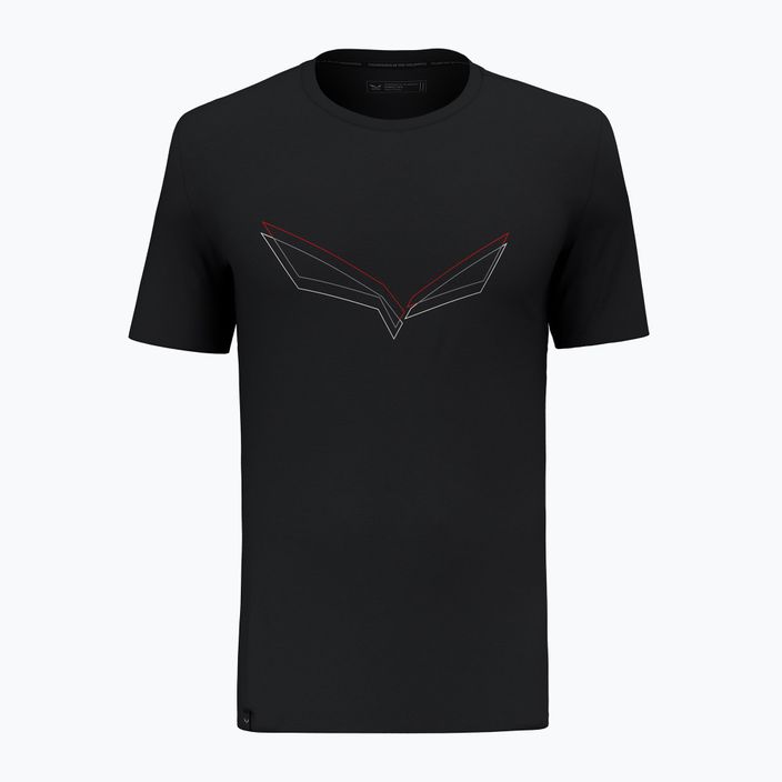 Herren Salewa Pure Eagle Frame Dry T-shirt schwarz aus