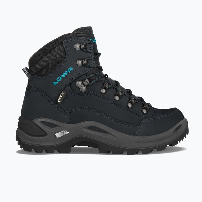 LOWA Renegade GTX Mid Asphalt/Turkis Stiefel 7