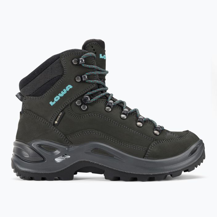 LOWA Renegade GTX Mid Asphalt/Turkis Stiefel 2