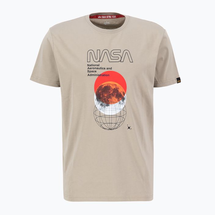 Alpha Industries NASA Orbit T Jahrgang Sand Männer-T-Shirt 3