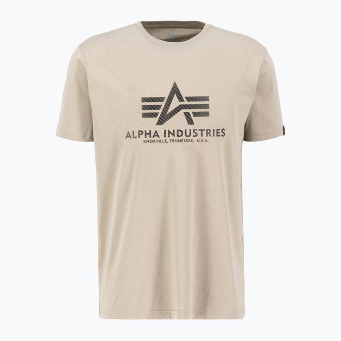 Alpha Industries Herren Basic T Carbon Vintage Sand T-Shirt