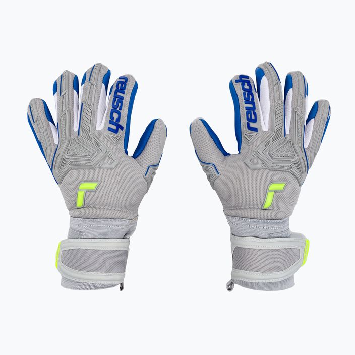 Reusch Attrakt Freegel Silver Finger Support Junior Kinder Torwarthandschuhe grau 5272230-6006