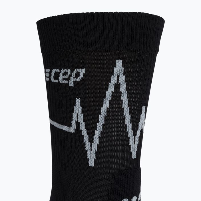 CEP Heartbeat Männer kurze Kompression laufen Socken schwarz WP3CKC2 3