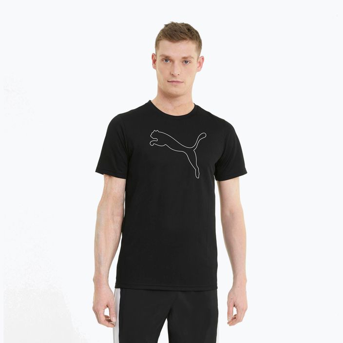 Herren PUMA Performance Cat Trainings-T-Shirt schwarz 520315 01 3