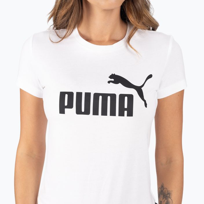 Damen Trainings-T-Shirt PUMA ESS Logo Tee weiß 586774_02 4