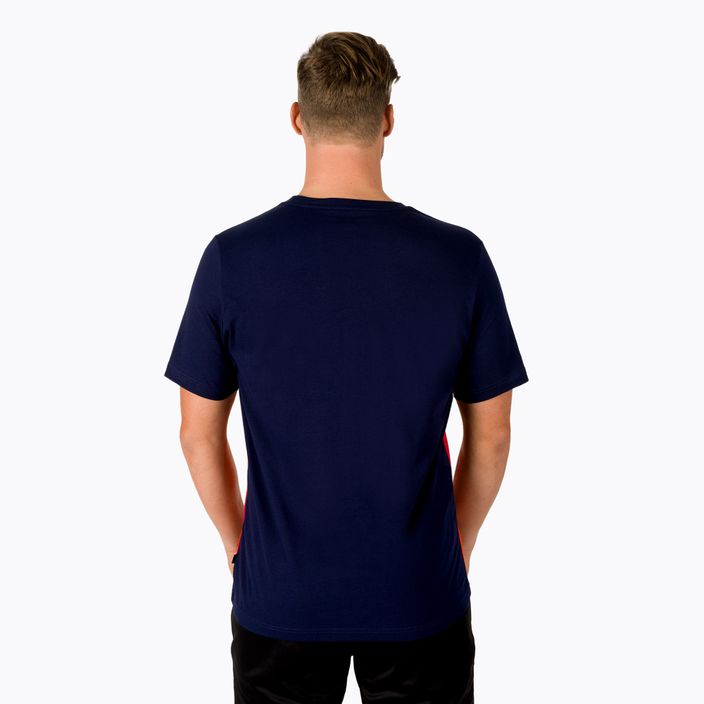 Herren Trainings-T-Shirt PUMA ESS+ Colorblock Tee navy blau und rot 848770_06 2