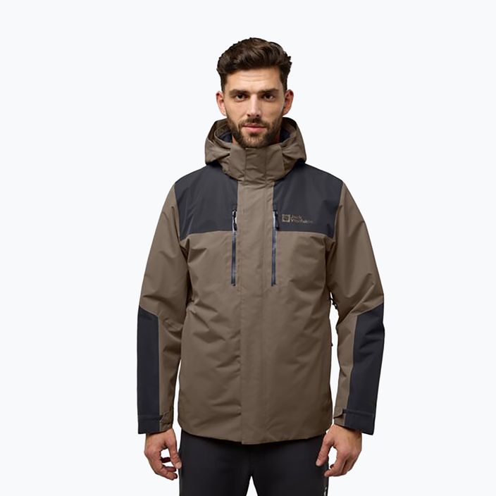 Jack Wolfskin Herren Jasper 3In1 Jacke kalter Kaffee