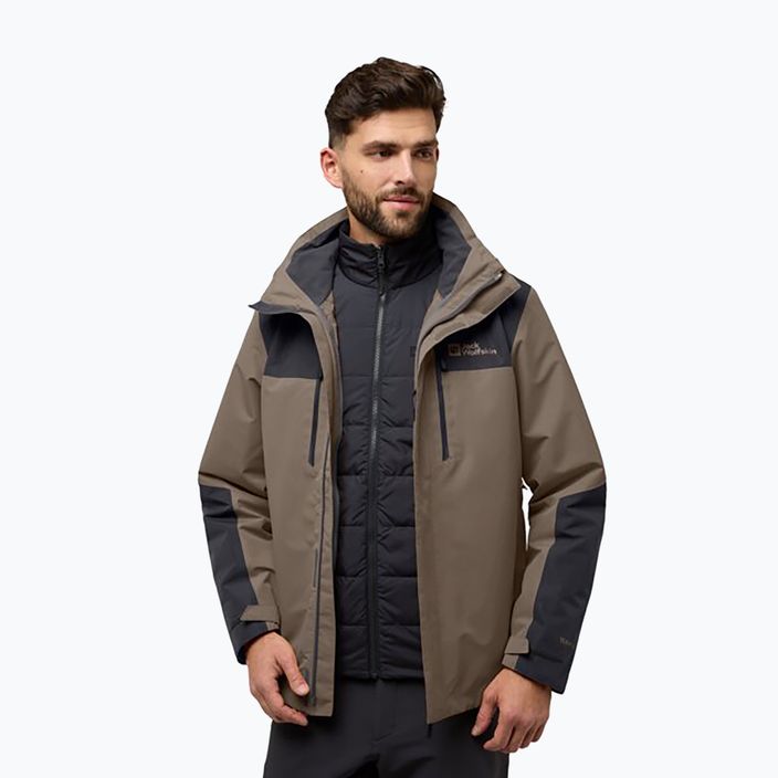 Jack Wolfskin Herren Jasper 3In1 Jacke kalter Kaffee 3