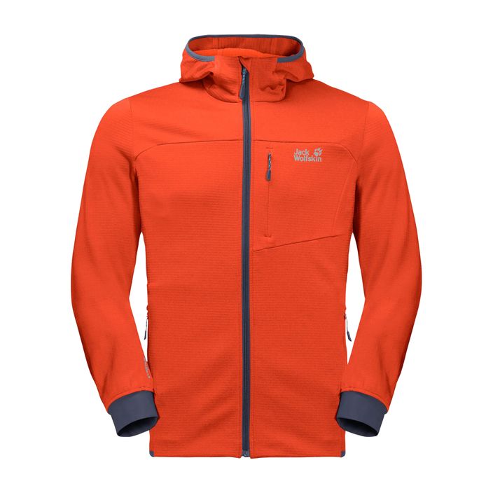 Jack Wolfskin Herren Hydro Grid Fleece-Sweatshirt orange 1710001_3017 2