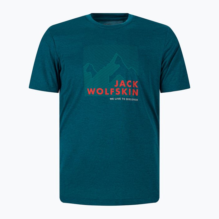 Herren Jack Wolfskin Wandern Grafik-T-Shirt blau 1808761_4133 4