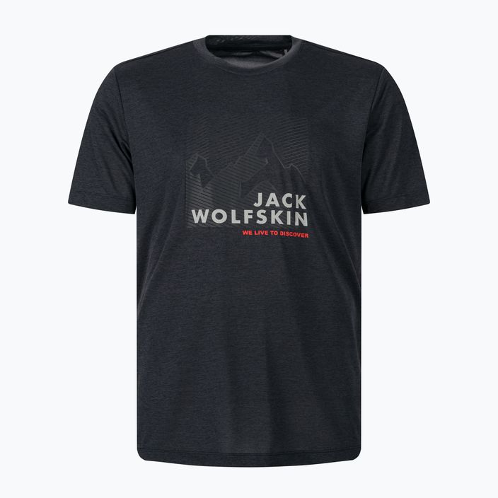 Herren Jack Wolfskin Wandern Grafik grau T-shirt 1808761_6230 4