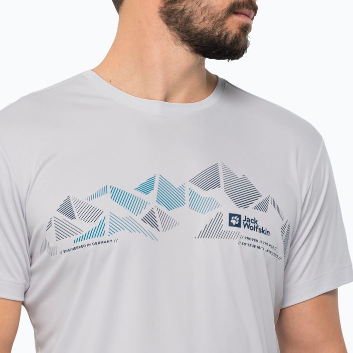 Herren Jack Wolfskin Peak Grafik Trekking-T-Shirt weiß 1807183 3