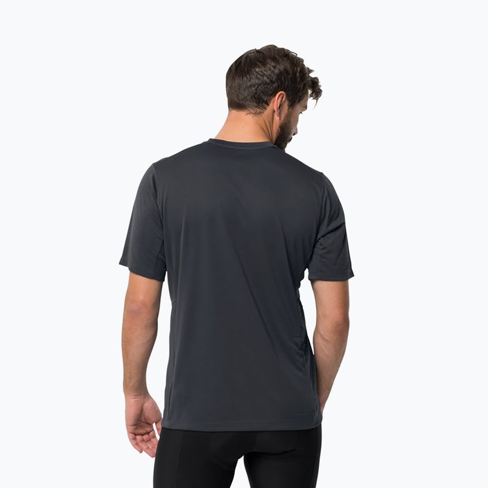 Jack Wolfskin Herren-Trekking-T-Shirt Morobbia Vent schwarz 1809291 2