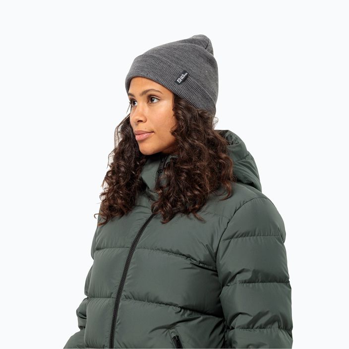 Jack Wolfskin Wintermütze Rippe grau meliert 2