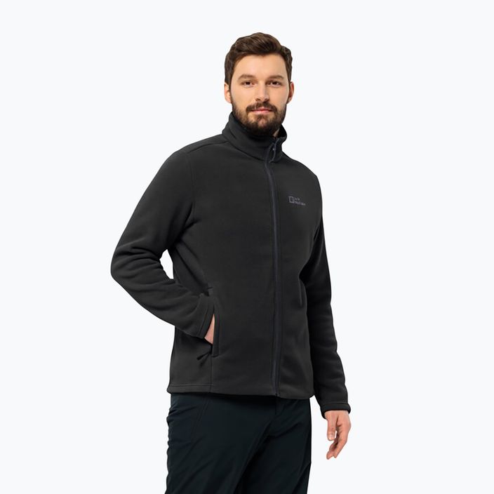 Jack Wolfskin Herren Fleecejacke Winterstein Fz schwarz