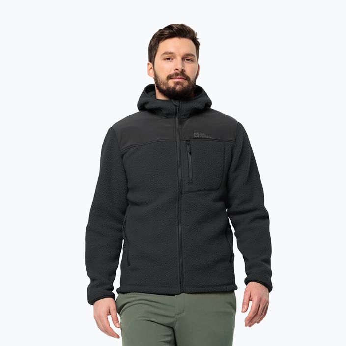 Jack Wolfskin Herren Kammweg Pile Fz phantom Fleece-Sweatshirt