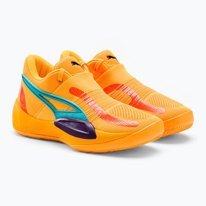 Puma Rise Nitro Herren Basketball Schuhe orange 5