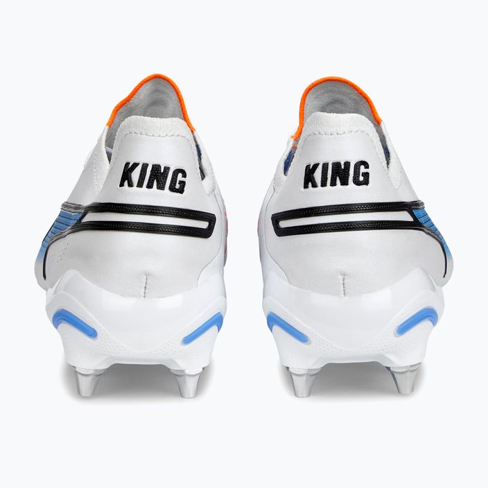 PUMA King Ultimate MXSG Herren Fußballschuhe puma weiß/puma schwarz/blau glimmer/ultra orange 13