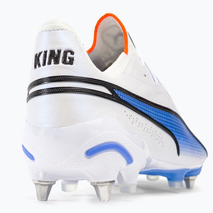 PUMA King Ultimate MXSG Herren Fußballschuhe puma weiß/puma schwarz/blau glimmer/ultra orange 9