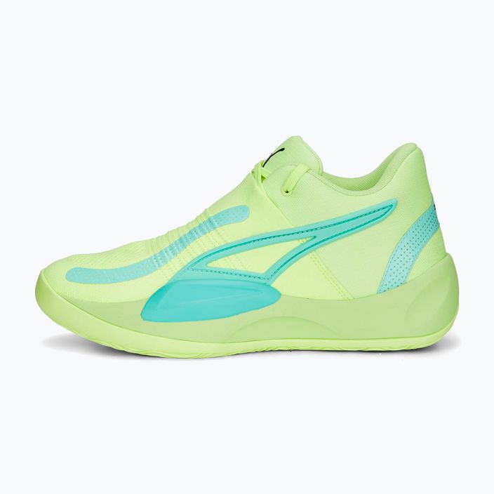 Herren-Basketball-Schuhe PUMA Rise Nitro schnell gelb/elektrisch pfefferminz 11