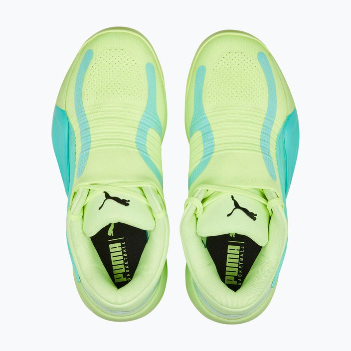 Herren-Basketball-Schuhe PUMA Rise Nitro schnell gelb/elektrisch pfefferminz 15