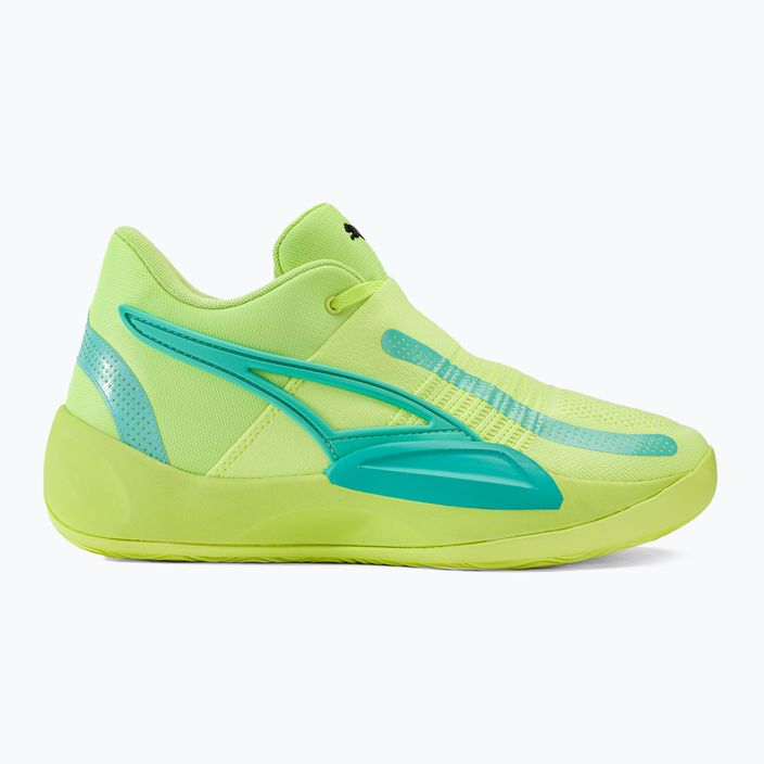 Herren-Basketball-Schuhe PUMA Rise Nitro schnell gelb/elektrisch pfefferminz 2