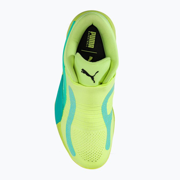 Herren-Basketball-Schuhe PUMA Rise Nitro schnell gelb/elektrisch pfefferminz 6