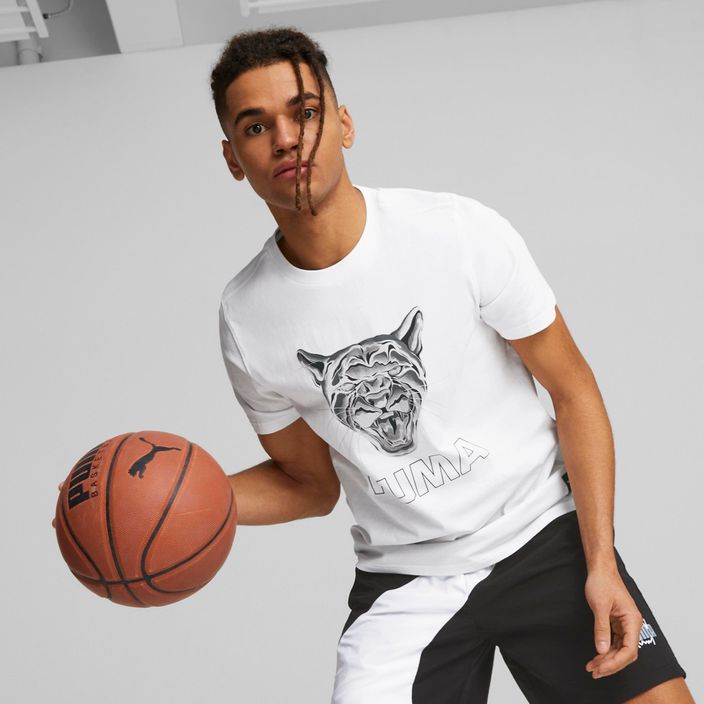 Herren-Basketball-Shirt PUMA Clear Out puma weiß 3
