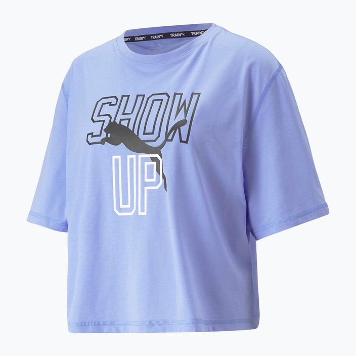 Damen Trainings-T-Shirt PUMA Graphic Boxy Crop Tee Show Up lila 523220 28